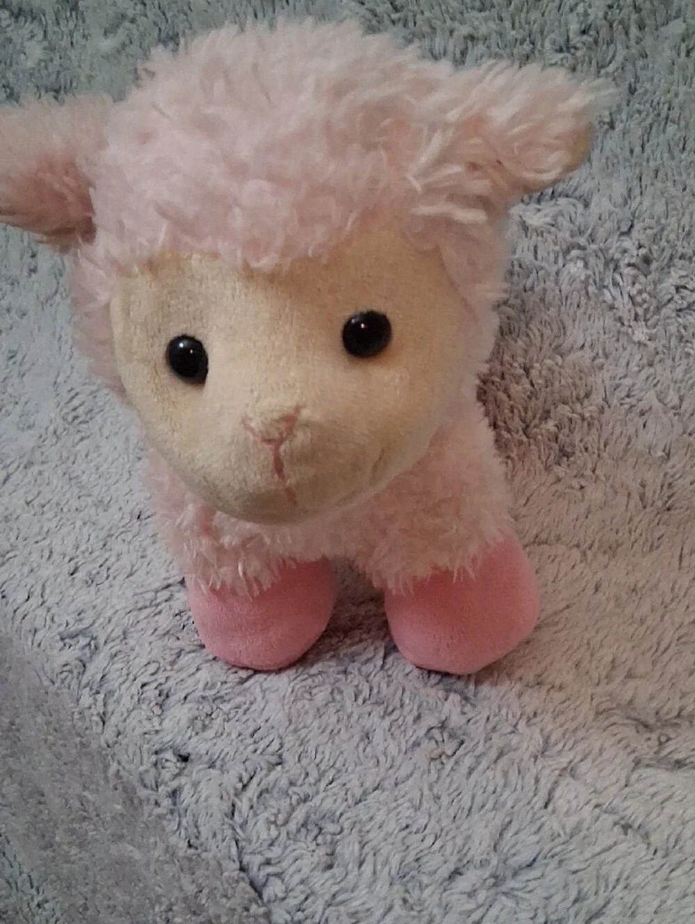 Pink Plush Lamb DanDee Small Pet Toy - Soft Stuffed Animal